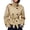 Khaki, variant on Womens Cropped Trench Coat Double Breasted Fall Belt Short Jacket High Collar Lightweight Outerwear