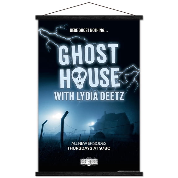 Beetlejuice Beetlejuice - Ghost House One Sheet Wall Poster with Magnetic Frame, 22.375" x 34"