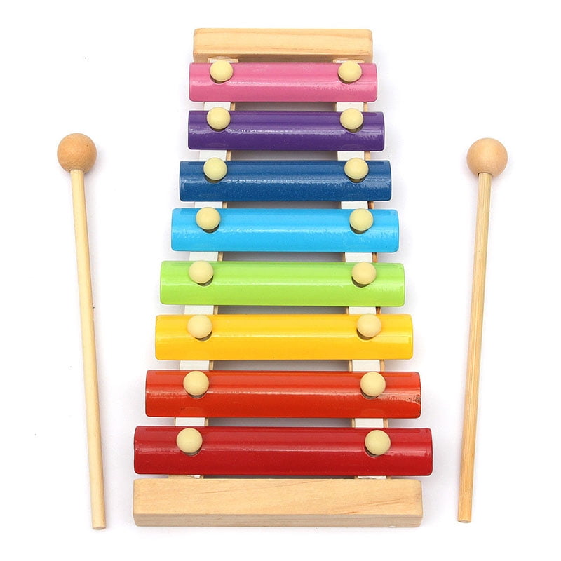 Color : Colorful, Size : One Size QERNTPEY Xylophone Piano 8 Scales Wood Xylophone Study Percussion Instrument Kid Music Toy Stimulate Creativity 