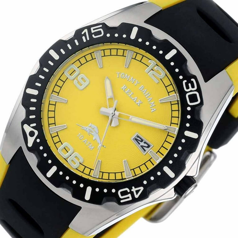 Tommy Bahama RLX1000 Men s Beach Cruiser Relax Yellow Dial Yellow