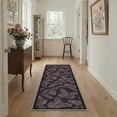 thumbnail image 4 of 5x7 Area Rugs for Living Room and Bedroom with Non Slip Backing, Low Pile Lightweight Print Pattern Washable Rugs, Indoor Modern Farmhouse Decor with Butterflies in Dusty Mauve, 4 of 5