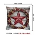 thumbnail image 4 of BANET Western Texas Star Throw Pillow Covers Set of 2, Pillow Covers,Retro Decorative Pillow Covers, Wooden Plank Decorative Square Pillow Cases 12x12in, 4 of 7