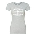 thumbnail image 2 of My Lifeguard Walks on Water Jesus Christ Bible | Womens Inspirational/Christian Slim Fit Junior Tee, Heather Grey, Large, 2 of 3