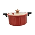 thumbnail image 2 of Luzkey Micro Pressure Cooking Pot Universal All Stoves Thicken Gland Type Cooker Soup Pot Slow Cooker for Tea Milk Cereals Soup Home red, 2 of 8
