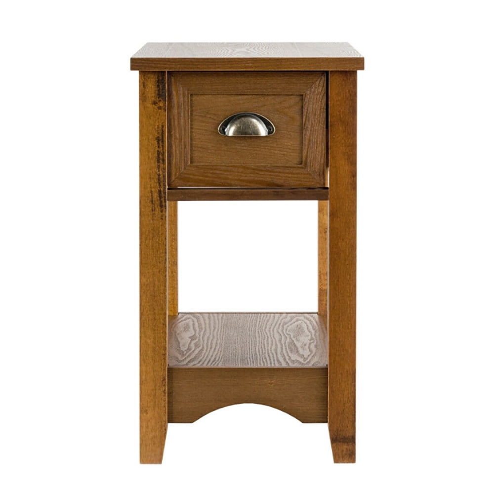 Finihen End Side Table, Set of 2 Contemporary Side End Table with Drawer, for Living Room, Bedroom, Natural Finihen End Side Table, Set of 2 Contemporary Side End Table with Drawer, for Living Room, Bedroom, Natural