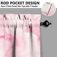 thumbnail image 3 of Vintage Abstract Oil Watercolor Tier Cafe Curtains for Bathroom Living RV Rod Pocket Window Drapes 36 Inch 2 Panels Set 28"x36" 2 Panels Window Treatment Tiers, 3 of 4