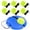 6 balls, variant on Tennis Trainer Rebound Ball with 3 String Balls, Portable Tennis Training Equipment for Beginners Sport Exercise, Tennis Rebounder Kit