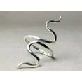 thumbnail image 4 of Heaven Crafts Silver Snake Ring 925 Sterling Silver Open Adjustable Delicate Women Ring, 4 of 4