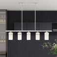 thumbnail image 6 of Livex Lighting Harding 5 Light Linear Chandelier in Brushed Nickel, 6 of 16