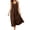 Dark Brown, variant on Mist Azur Women's Nightgown Sleeveless Sleepshirt Long Maxi Pajama Dress Nightshirt V-Neck Soft Lace Loose Nightgown Sleepwear 3757