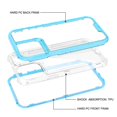 thumbnail image 4 of Crystal Clear Case for iPhone 12 Pro Max, [Not Yellowing][Military Grade Drop Tested] Transparent Shockproof Protective Phone Case Hard PC + Soft Silicone Slim Cover For iPhone 12 Pro Max,Blue, 4 of 6