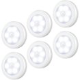 thumbnail image 1 of (Versión mejorada) Luz con sensor de movimiento, luz nocturna LED inalámbrica alimentada por batería, luz de escalera para armario que se puede pegar en cualquier lugar,11 Feliz Sencillez, 1 of 5