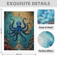 thumbnail image 3 of Diamond Art Kits for Adults - 5d Octopus Map Ocean Temple Coral Diamond Painting for Adults, Diamond Art for Adults Beginners, Diamond Painting Kits for Adults for Home Wall Decor, 3 of 7