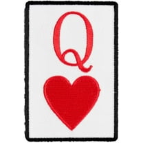 Queen of Hearts Playing Card Patch, Ladies Patches