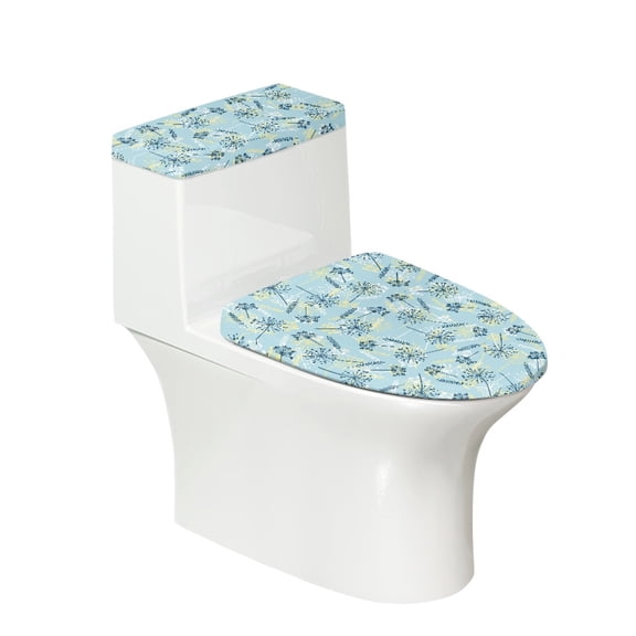 HELLHERO Durable for Bathroom Accessories Elastic Edge Toilet Seat Cover Replacement Fits All Toilet Shapes Soft Washable