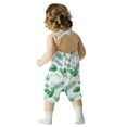 thumbnail image 4 of uublik Romper for Girls Sleeveless Summer Romper Jumpsuit Playsuit Clothes Green, Size 1T-6, 4 of 5