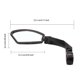 thumbnail image 5 of Riwesomey Espejo retrovisor para bicicletas individuales, 21-26mm, rotación de 360 ​​grados, manillar de bicicleta, vidrio retrovisor, empuñadura de Accesorios para motos Derecha Riwesomey VI015990-01, 5 of 6