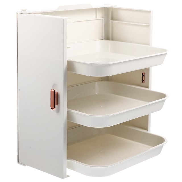 Wall Mount Food Plate Rack Kitchen Food Rack Layered Food Plate Shelf Side Dish Organization Rack
