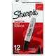thumbnail image 1 of Marcadores permanentes Sharpie 38201 punta de cincel negro 12 unidades, 1 of 5