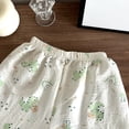 thumbnail image 6 of KPOPLK Toddler Girls Pajamas Kids Pajamas Set Ruffled Short Sleeves Summer Pjs Sleepwear for Girl Size 4-5 Years, 6 of 9
