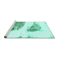 thumbnail image 2 of Ahgly Company Machine Washable Indoor Rectangle Abstract Turquoise Blue Modern Area Rugs, 4' x 6', 2 of 4
