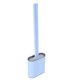thumbnail image 2 of Escobilla de baño con juego de base, cepillo de limpieza de inodoro de mango largo para suministros de baño domésticos, color azul, 2 of 14