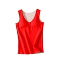 thumbnail image 2 of Karymi Women's Spring And Winter Silk Rong V-Neck Warm Tank Top With Removable Chest Cushion Bottom Tank Top Slim And Slim Women's Top Clearance Up to 60% off Boxing Day, 2 of 6