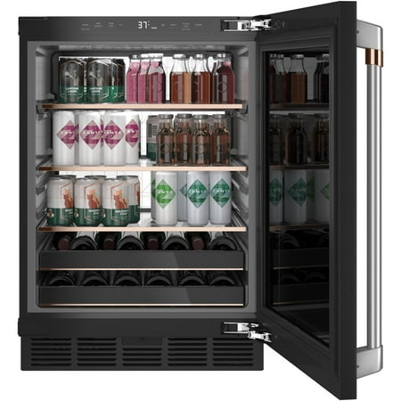 Café - 14-Bottle 126-Can Built-In Beverage Center with WiFi - Matte Black
