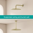 thumbnail image 3 of Pommeau de Douche Pluie Rond Haute Débit Acier Inoxydable Design Haute Pression (B-Chrome 12), 3 of 8