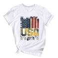 thumbnail image 4 of Raeneomay Oversized T Shirts for Women Fashion Independence Day Printed Short Sleeved Round Neck T-Shirt Top, 4 of 5