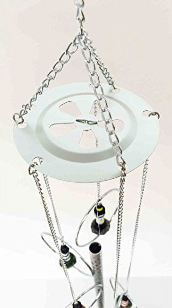 Five World Famous Light Houses In Rings Decor Resonant Relaxing Wind Chime Patio Aluminum And Resin Construction