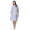 Bright White Leaf, variant on Aria Women’s and Women’s Plus Short Sleeve Split Neck Henley Nightgown 40”, Sizes XS to 5X