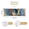 thumbnail image 2 of Bingfone Body Pillow Cover Long Pillow Case with Zipper Decorative Bedding Pillowcase 20"x54" Soft Cushion Pillow Case for Bedroom (without pillow core) -Abstract Sea Turtle, 2 of 6