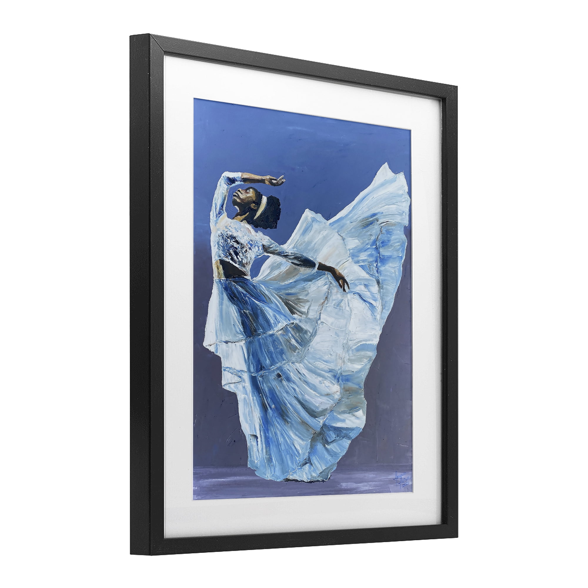 Stupell Industries Young Queen Dancer Black Framed Print Under Glass, design by Lauren Luna