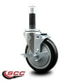 thumbnail image 2 of 5 Inch Black Poly Swivel 1 Inch Expanding Stem Caster with Brake SCC, 2 of 2