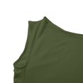 thumbnail image 4 of Duoif Camisole pour Femmes Style Mode de Rue Col en Biais Sans Manches Coupe Ajustée et Gilet Décontracté Hauts de Printemps Aubaines E m, 4 of 9