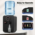 thumbnail image 4 of 110V Top Loading Countertop Water Dispenser, Mini Water Cooler Dispenser with Hot Cold and Room Temperature Water, Premium Countertop Water Cooler for 1 to 5 Gallons Bottle (Black), 4 of 7