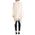 thumbnail image 2 of Ribbed Fringe Ruana Wrap, 2 of 2