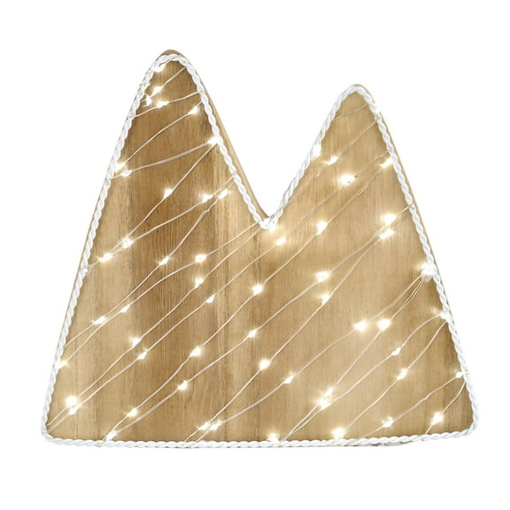 Little Love by NoJo Mountain Shaped Natural Wood Wall Décor, Nursery Wall Art