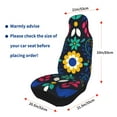 thumbnail image 6 of Haiem Colorful Mexican Flower Printed Car Seat Covers Set of 2, Universal Fit Car Seat Covers,Protective Seat Covers,Comfortable Car Seat Covers, Easy Installation Seat Covers, 6 of 9