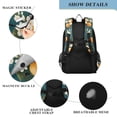 thumbnail image 4 of FORMRS Unisex School Backpack 17" Student Travel Bag with Laptop Compartment, Green Floral Orange, 4 of 7