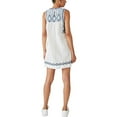 thumbnail image 2 of Lucky Brand Women's Embroidered Sleeveless Mini Dress (XS, White/Blue), 2 of 3
