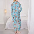 thumbnail image 6 of Wukai I Am A Fan Popcorn Print Women's Pajama Set - Soft Long Sleeve Sleepwear for Comfort and Style-X-Large, 6 of 9