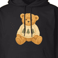thumbnail image 3 of Inktastic Vintage Teddy Bear in Sweater with Christmas Trees Adult Hoodie Sweatshirt, 3 of 4