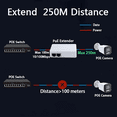 thumbnail image 4 of Rallonge Poe 2 Ports 10/100Mbps 1 à 2 Poe Répéteur 12V 1A 250m Distance à la Puissance pour Interrupteur Poe Standard/caméra IP, 1 * Rallonge Poe, 4 of 7