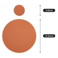 thumbnail image 2 of Placemats Faux Leather Round Table Mats Set of 4 with s, Heat-Resistant Waterproof Non-Slip Washable Mats for Kitchen Dinning Table, PU Table Mats (Brown+Black), 2 of 6