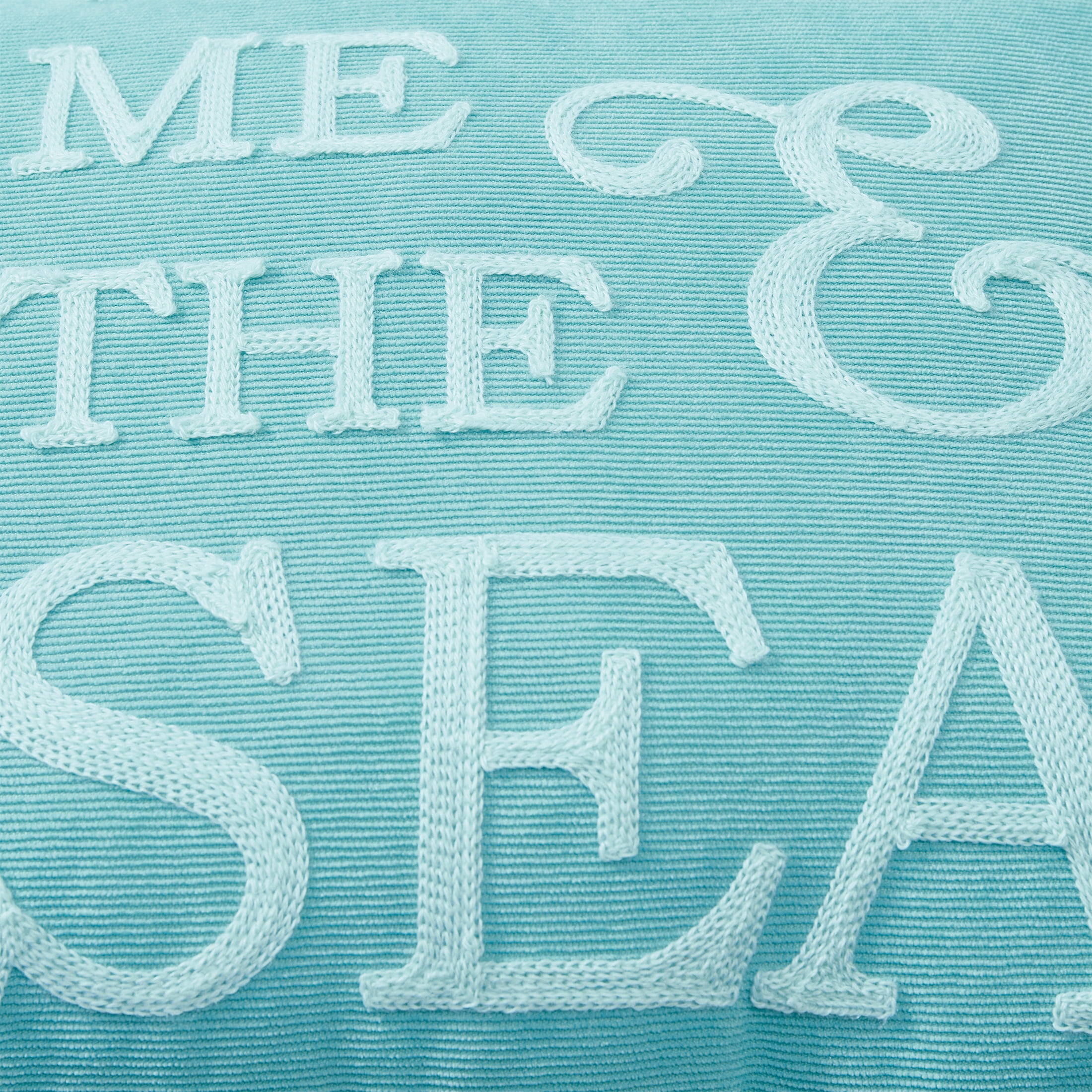 Mainstays You, Me and the Sea Decorative Pillow, 14" x 20", Aqua
