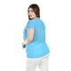 thumbnail image 3 of Blusa de chifon asimetrica Roman Fashion /Tallas Extras, 209 (Azul cielo) azul 42, 3 of 5