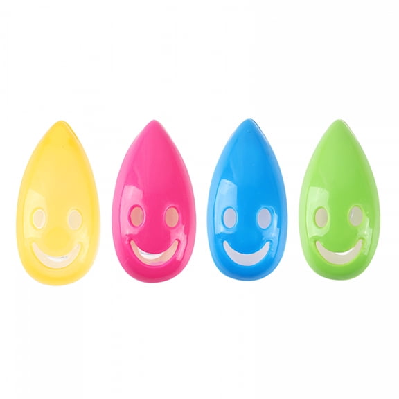 ACDANC 4 Pcs Smile Face Toothbrush Cover Holder Case Suction Cup Bathroom Supplies