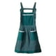 thumbnail image 4 of Delantal de cocina Soledad para mujer con dos bolsillos Verde oscuro, 4 of 9